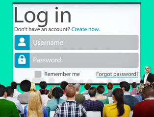 Log in Password Identity Internet Online Privacy Protection Conc