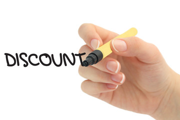 Representation of the word discounts