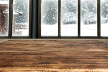 desk and wood