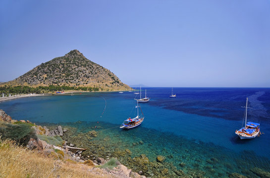 Views from famous tourism city Bodrum Turkey