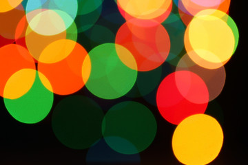 Background of Christmas lights garlands