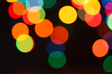 Background of Christmas lights garlands