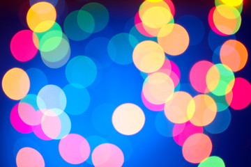 Background of Christmas lights garlands
