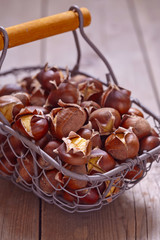 Delicious roasted chestnuts