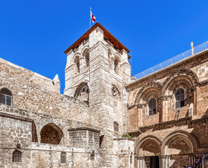Fototapeta na wymiar Church of the Holy Sepulchre in Old City of Jerusalem