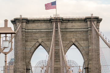 Obraz premium Magnificence of Brooklyn Bridge, New York City