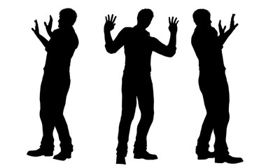 silhouettes of a men