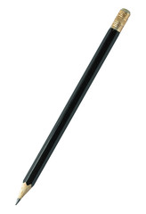 black pencil isolated on white
