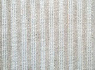 Background of the homespun cloth with white stripes