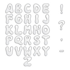 Abstract paper alphabet for design