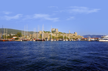 Views from famous tourism city Bodrum Turkey