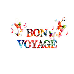 Colorful inscription with butterflies