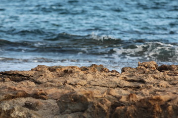 Beautiful beach in Ayia Napa, Cyprus island. Macro.

