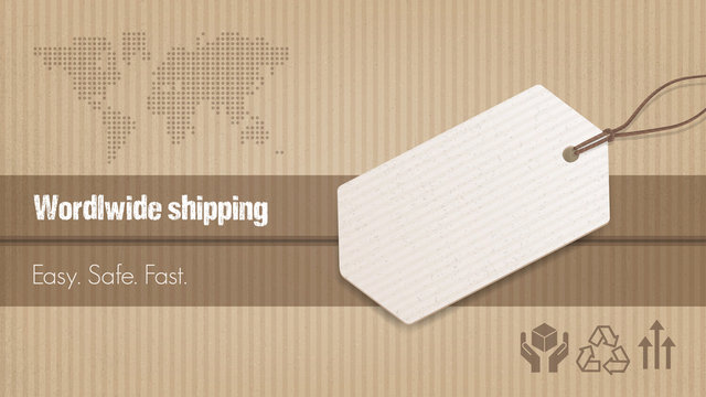 Worldwide shipping banner