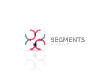 Vector outline minimal abstract geometric logo