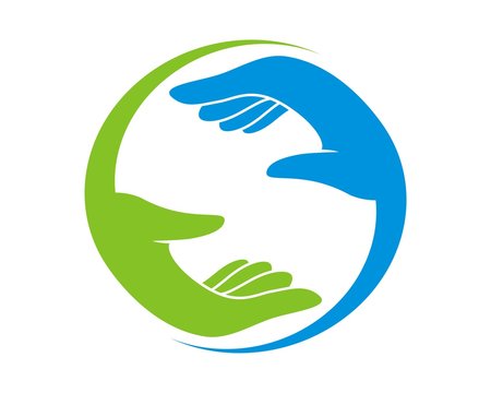 abstract hand care logo