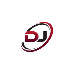 Modern Initial Logo Circle DJ