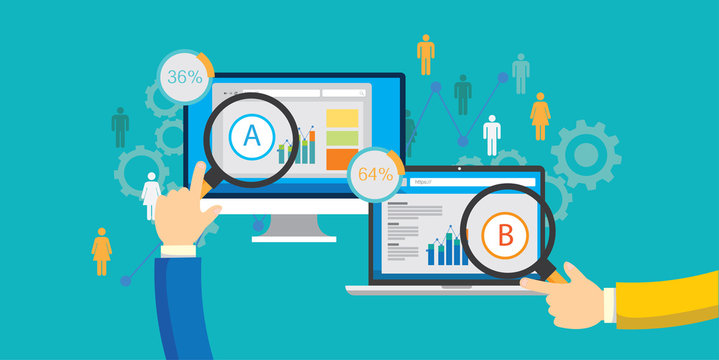 AB testing A/B split test comparison web conversion test 