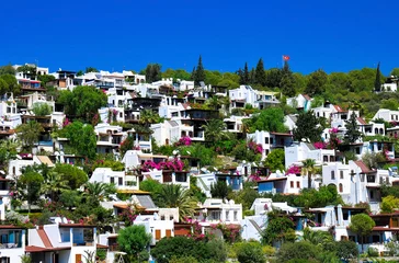 Foto op Plexiglas View from houses of famous tourism city Bodrum Turkey © COSPV