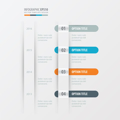 timeline design   Orange , blue, gray color