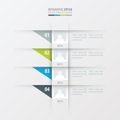 vector timeline design template  Green, blue, gray color