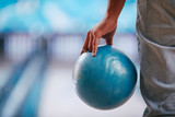 Blue bowling ball