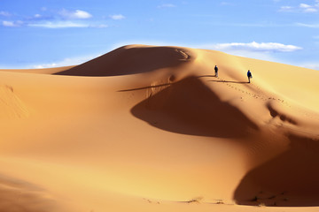 Fototapeta na wymiar Sand dune in the desert of Morocco