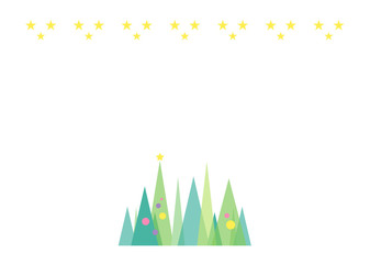 Weihnachtlicher Hintergrund: Winterwald - Weihnachtsbäume