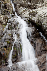 Beautiful waterfall falling
