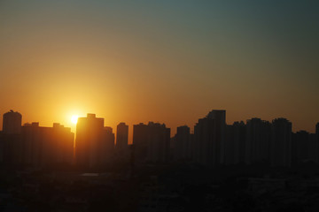 Fototapeta na wymiar Sun set city - Goiania - Goias - Brasil