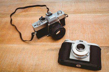 View of two old cameras