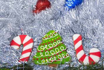 Christmas cookies 2016 and two canes
