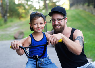 Boy with dad