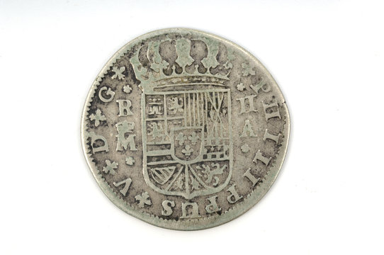 Silver coin Spain 2 reales
