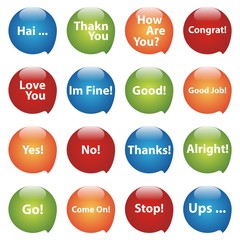 Bubble Chat Icon 3D Design Vector