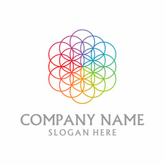 Geometric Ornaments Circle Logo Icon