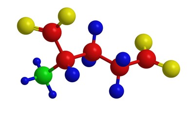 Obraz premium Molecular structure of glutamate