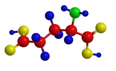 Molecular structure of glutamic acid