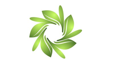 leaf nature plantation agriculture and ecology circle logo vector