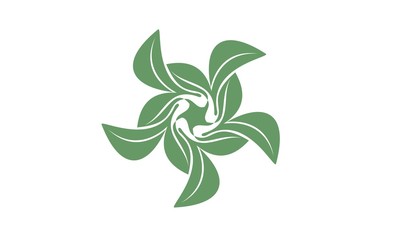 leaf nature plantation agriculture and ecology circle logo vector