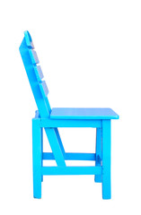 Wooden Blue Chair