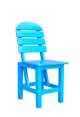Wooden Blue Chair