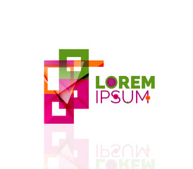 Logo, abstract geometric business icon