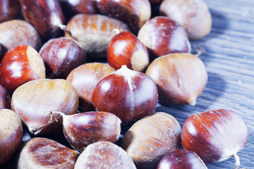 Chestnuts over table