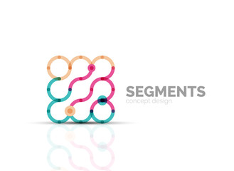 Vector outline minimal abstract geometric logo