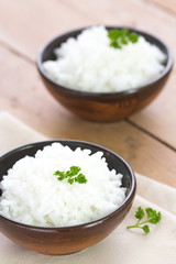 Boiled rice in a bowl