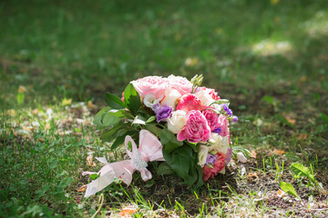 Colorful bridal bouquet