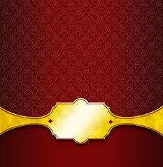 decorative and elegant background with gold and red
