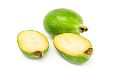 Feijoa isolated on white