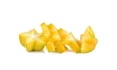 star fruit - carambola  on white background